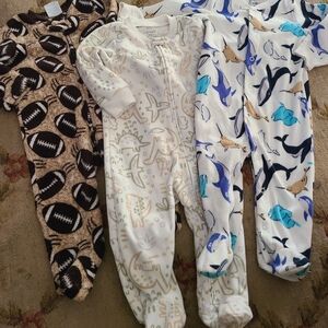 Fleece One Piece Pajamas Sz 9 Month